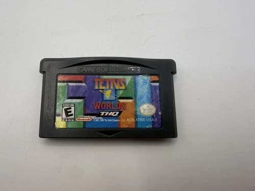 Tetris Worlds Nintendo Game Boy Advance GBA Game Tested E Everyone Puzzle THQ
