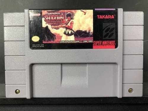Samurai Shodown Super Nintendo SNES 1994 Takara SNK Fighting Official Tested