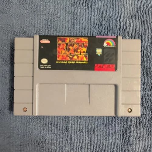 LJN WWF Raw Super Nintendo Entertainment System SNES NTSC-U/C Tested