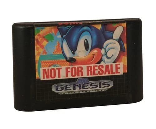 Sonic The Hedgehog Sega Genesis Not For Resale Video Game Cartridge Original