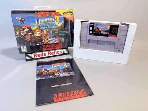 Donkey Kong Country 3: Dixie Kong's Double Trouble (Nintendo SNES, 1996) CIB