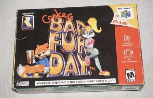 Conker's Bad Fur Day (Nintendo 64 N64) Complete in Box CIB Authentic