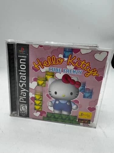Hello Kitty's Cube Frenzy (Sony PlayStation 1, 1999) PS1 CIB W/ Reg Card EUC