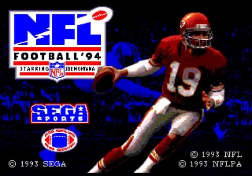 NFL Football '94 Starring Joe Montana Sega Genesis Game