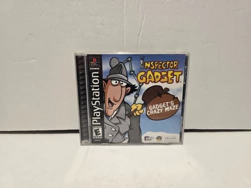 Inspector Gadget Gadget's Crazy Maze Sony PlayStation 1 PS1 Complete in Box CIB