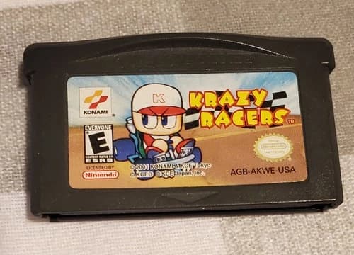 Krazy Racers GBA Gameboy Advanced Game Cartridge