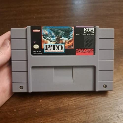 P.T.O Pacific Theater of Operations (Super Nintendo SNES) - Tested - Authentic