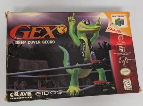 Gex 3 Deep Cover Gecko Nintendo 64 N64 Complete In Box 1999