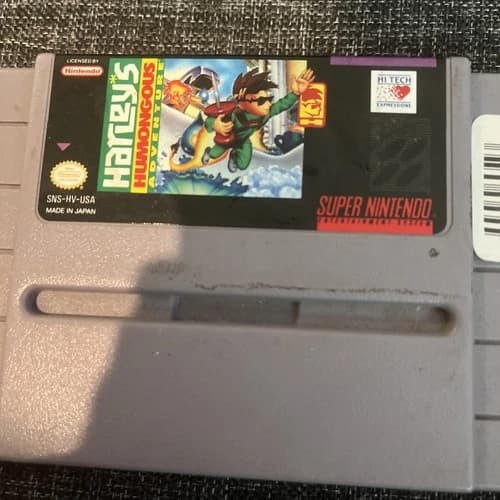 Harley's Humongous Adventure (Super Nintendo SNES, 1994) Authentic Cartridge