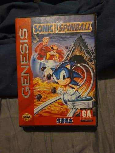 Sonic The Hedgehog Spinball SEGA Genesis Game Complete In Box Tested & Working