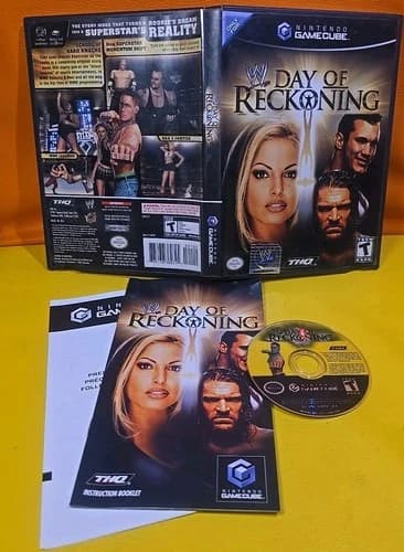 WWE: Day of Reckoning (Nintendo GameCube, 2004) Complete CIB Tested