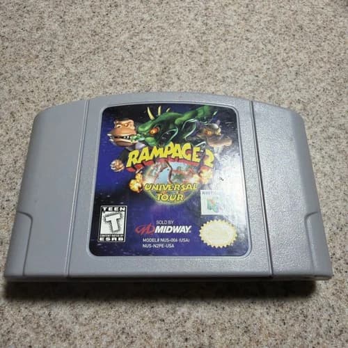Rampage 2 Universal Tour Nintendo 64 Cartridge