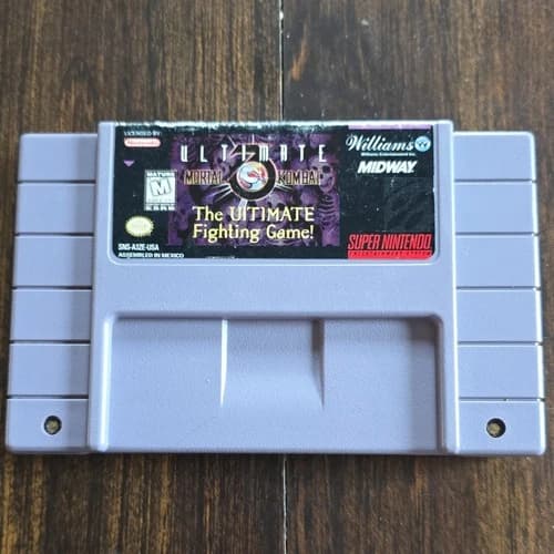 Midway Ultimate Mortal Kombat 3 SNES Game Cartridge NTSC-U/C Fighting