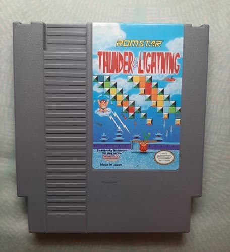 THUNDER & LIGHTNING for Nintendo NES - Very nice label, tested & works well!