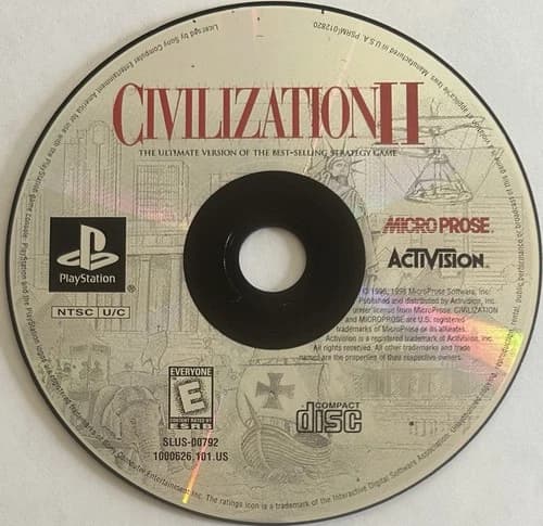 Civilization II (Sony PlayStation 1, PS1) DISC ONLY | NO TRACKING | M2155