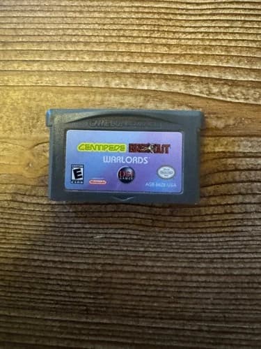 Breakout/Centipede/Warlords (Nintendo GameBoy Advance) Gba TESTED