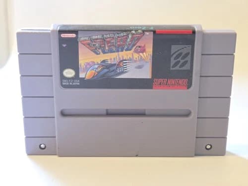 F-Zero SNES Super Nintendo Tested Working (Yellowing on Back) Tested Works
