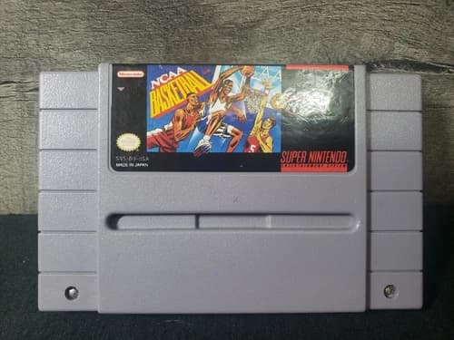 NCAA Basketball Super Nintendo Snes Cleaned & Tested Authentic Cartridge Only