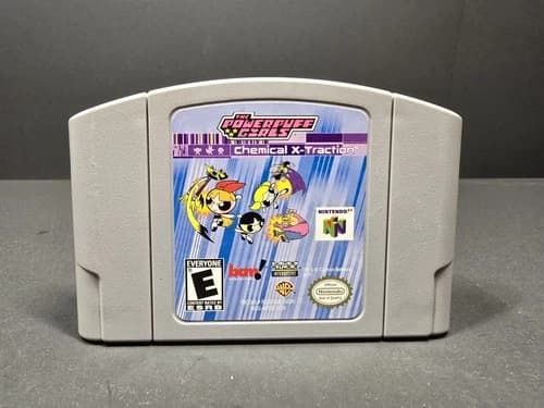 The Powerpuff Girls Chemical X-Traction N64 Authentic TESTED FREE SHIPP