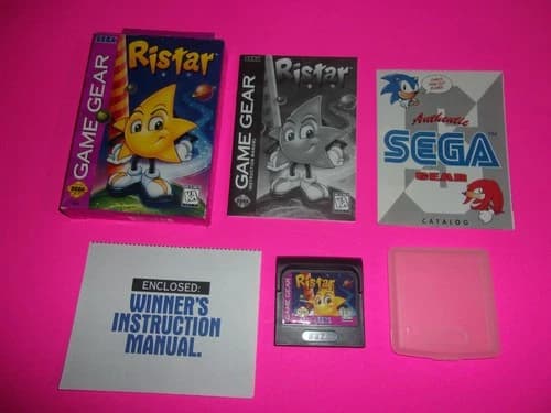 Ristar (Sega Game Gear) COMPLETE w/ Box manual game WORKS!
