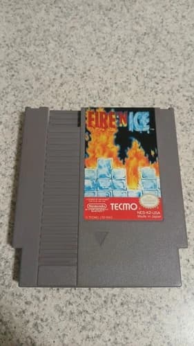 Fire 'N Ice NES Nintendo Game TECMO- Rare - Authentic/Cleaned/Tested
