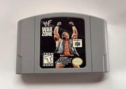 WWF War Zone N64 (Nintendo 64, 1998) Authentic Cartridge Only Tested Wrestling