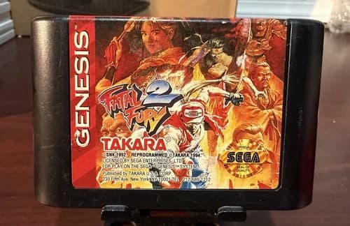 Fatal Fury 2 (Sega Genesis, 1994) Authentic Cartridge Only Tested & Works