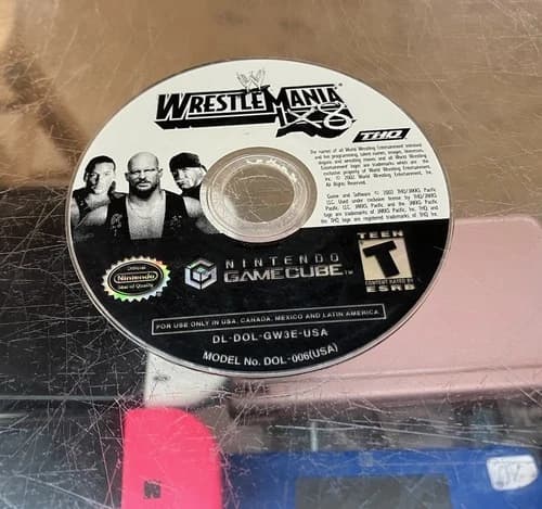 WWE WrestleMania X8 (Nintendo GameCube, 2004) Black Label, DISC ONLY, TESTED