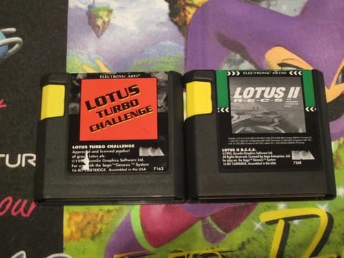 Lotus Turbo Challenge, Lotus II RECS for Sega Genesis - Carts Only - Great Cond