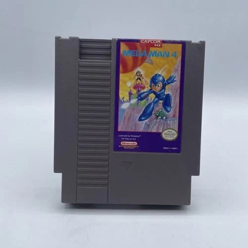 Mega Man 4 Nintendo NES Cartridge 1991 Tested Working Free Shipping