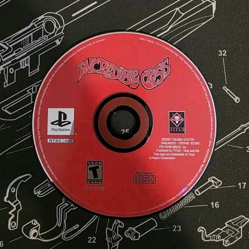 Incredible Crisis (Sony PlayStation 1, 2000) Titus Software NTSC-U/C DISC ONLY