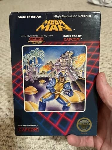 Original Mega Man NES CIB Complete In Box Capcom Nintendo Authentic Tested