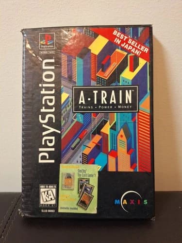 A-Train Long Box Sony PlayStation 1 PS1 CIB Complete w/Manual Reg Card Tested