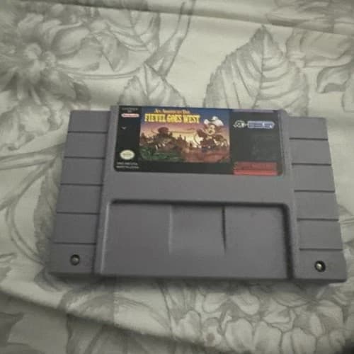 An American Tail Fievel Goes West Super Nintendo 1994 SNES Working Cart