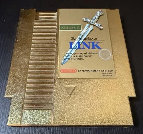 Zelda II: The Adventure of Link GOLD CART ONLY (Nintendo, NES 1988) Tested🔥⚔️
