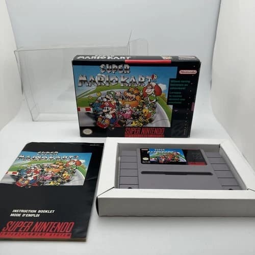 Super Mario Kart Super Nintendo SNES Authentic Tested CIB