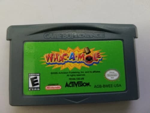 WHAC-A-MOLE Nintendo Game Boy Advance *Cleaned & Tested* Cart Only