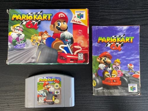 Mario Kart 64 For Nintendo 64 N64 Complete In Box CIB Good Shape PU