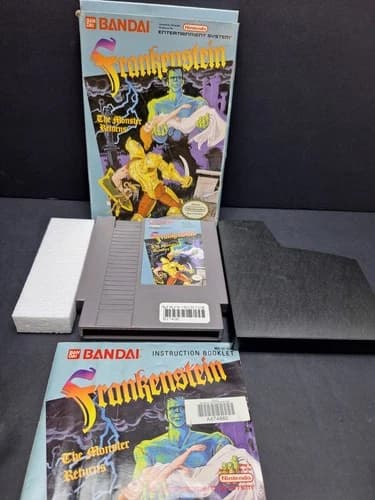 Frankenstein The Monster Returns NES Cartridge 1990 CIB Fully Complete Tested
