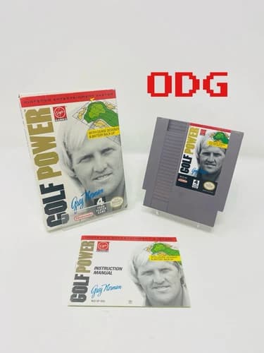 Greg Norman's Golf Power (Nintendo Entertainment System, 1992) Box, Manual, Game