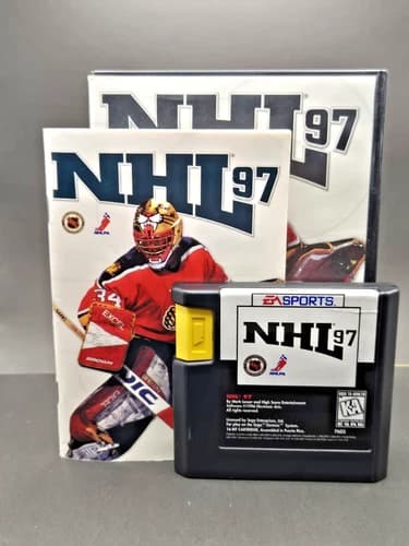 NHL 97 (Sega Genesis, 1996) COMPLETE!! Hit the Ice!!