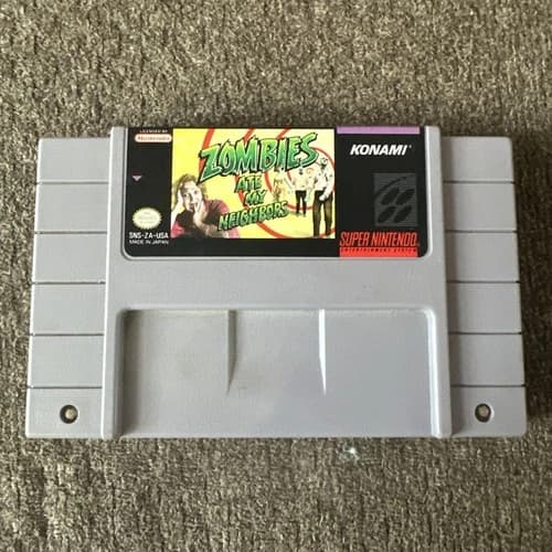 Zombies Ate My Neighbors Super Nintendo SNES Authentic Nice Label Rare
