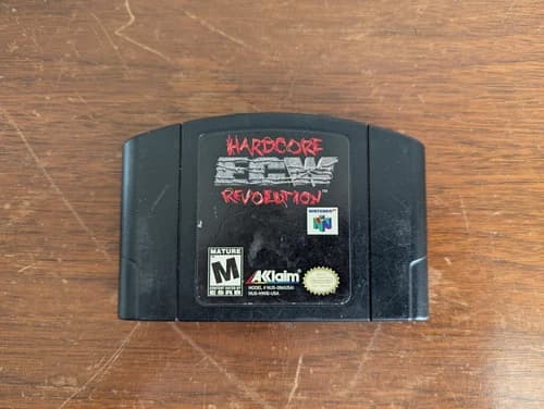 ECW Hardcore Revolution Wrestling N64 Black Nintendo 64 WWE USED CARTRIDGE ONLY