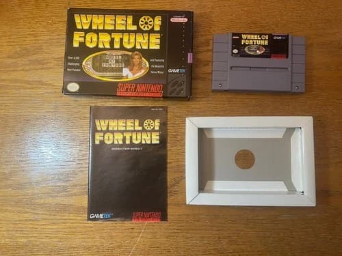 Wheel Of Fortune Complete In Box CIB Super Nintendo SNES Cleaned/Tested