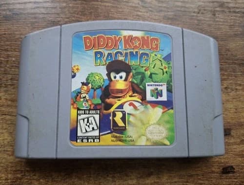 Authentic Diddy Kong Racing 64 (Nintendo 64 1997) N64 Game Cartridge Only, Works