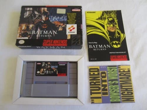 Batman Returns (SNES) Super Nintendo CIB Complete Box 1993 Konami RARE