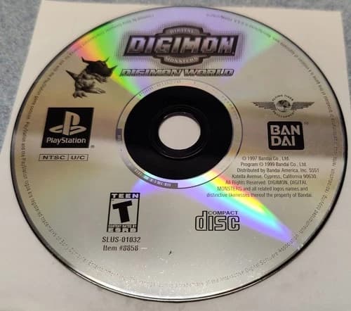 Digimon World Digital Monsters - Sony Playstation 1 PS1 - Disc Only - Tested