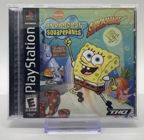 SpongeBob SquarePants SuperSponge (Sony Playstation 1, PS1) Complete With Manual