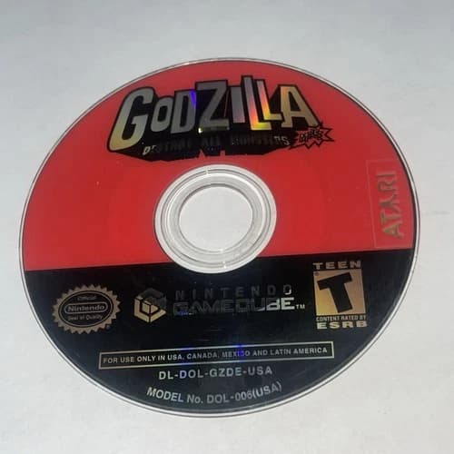 Godzilla Destroy All Monsters Melee (Nintendo Gamecube) DISC ONLY Loose Tested