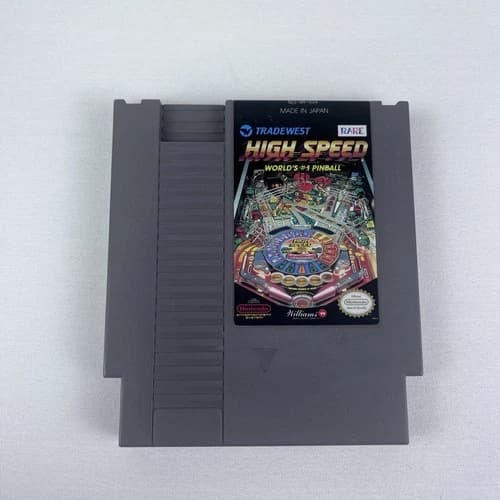 High Speed World's #1 Pinball (Nintendo NES) Cartridge Retro Video Game Tested